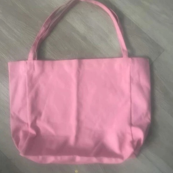 New Cotton Candy Pink Minimalist Large Capacity Canvas Double Handle Tote Bag - Picture 8 of 9